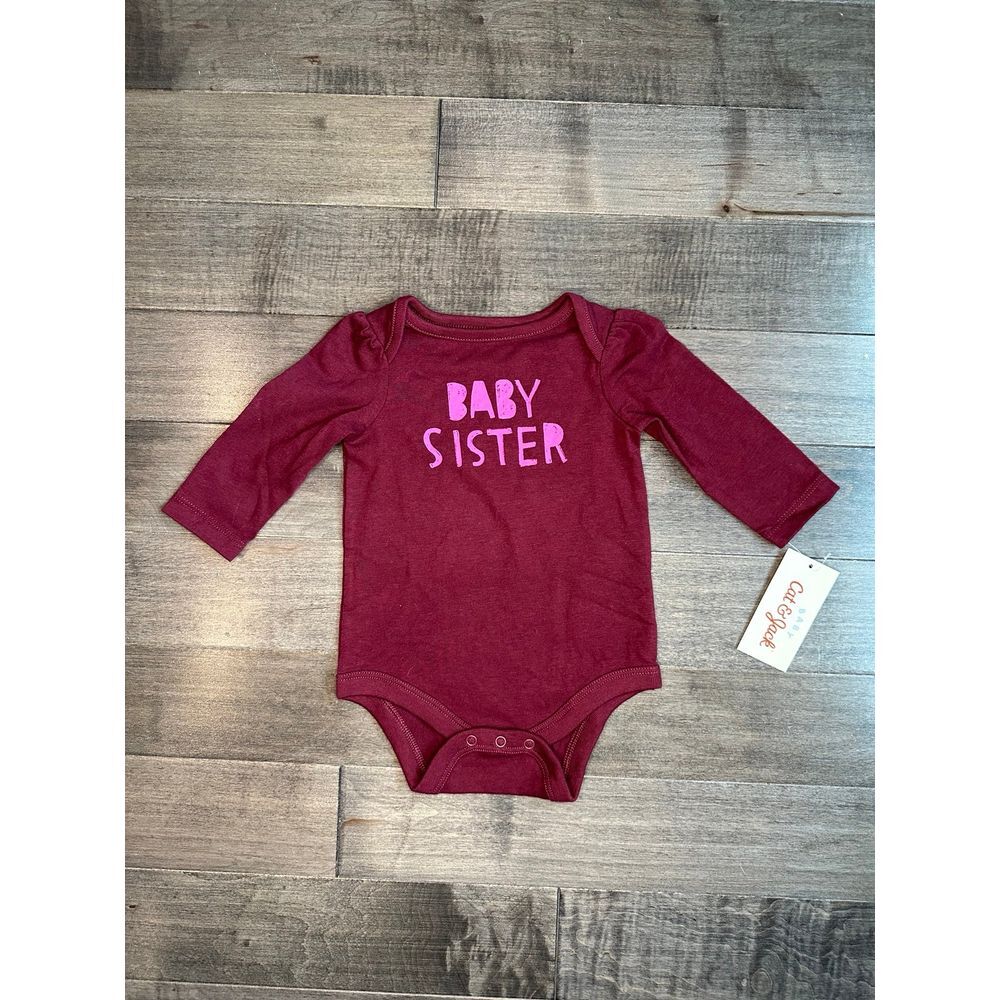 C&J Baby Sister Onesie Size 0-3 Months‎ NWT